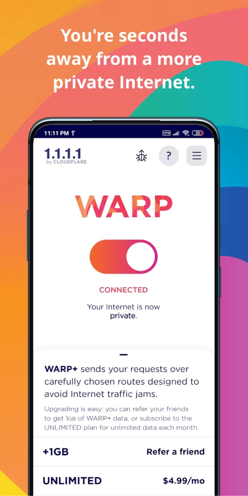 1.1.1.1 + WARP Apk download